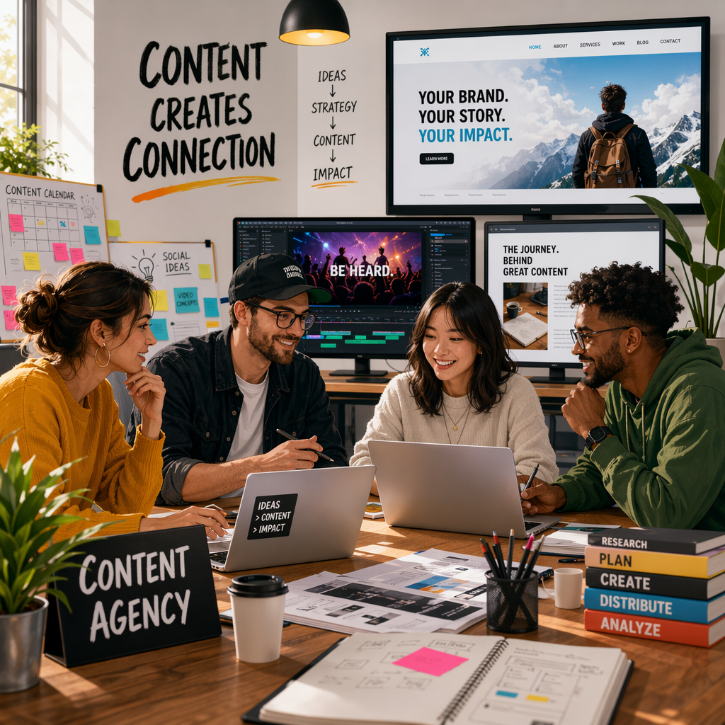 Content agency creating digital content